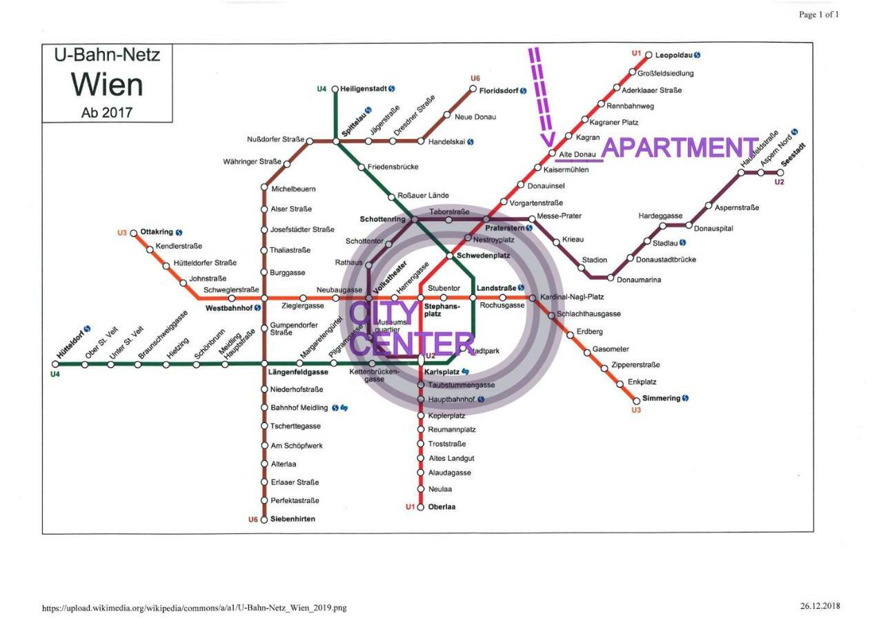 Zentrumnah Direkt An Ubahn Bei Un-Vic Und Am Badestrand Vienna Exterior photo